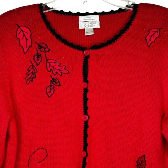 Christopher & Banks Hand Embroidered Cardigan Sweater - Picture 2 of 7